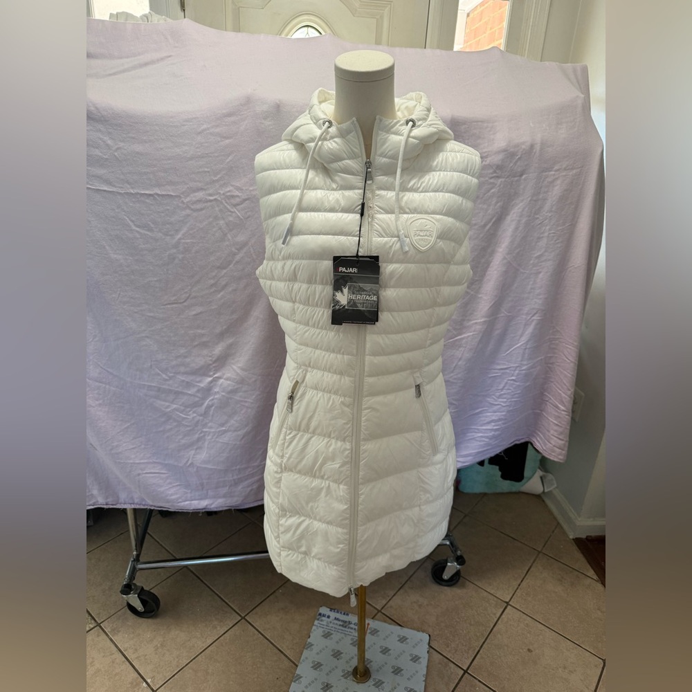 Pajar White Quilted Vest